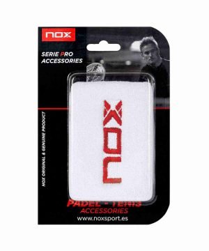 MUÑEQUERA NOX 2 UD BLANCA/ROJA