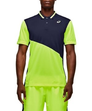 POLO ASICS CLUB AZUL/AMARILLO FLUOR 750