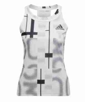 Adidas Camiseta Club Graph Tank Blanca/Negra