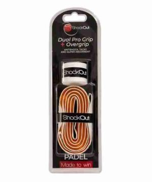 ShockOut Dual Pro Grip y Overgrip Blanco y Naranja