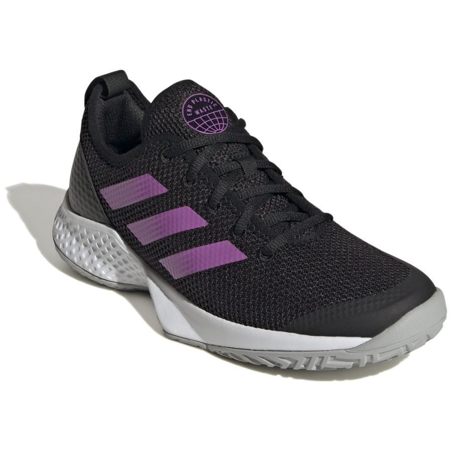 Zapatillas CourtFlash W Core Black Semipulse Lilac - Imagen 2