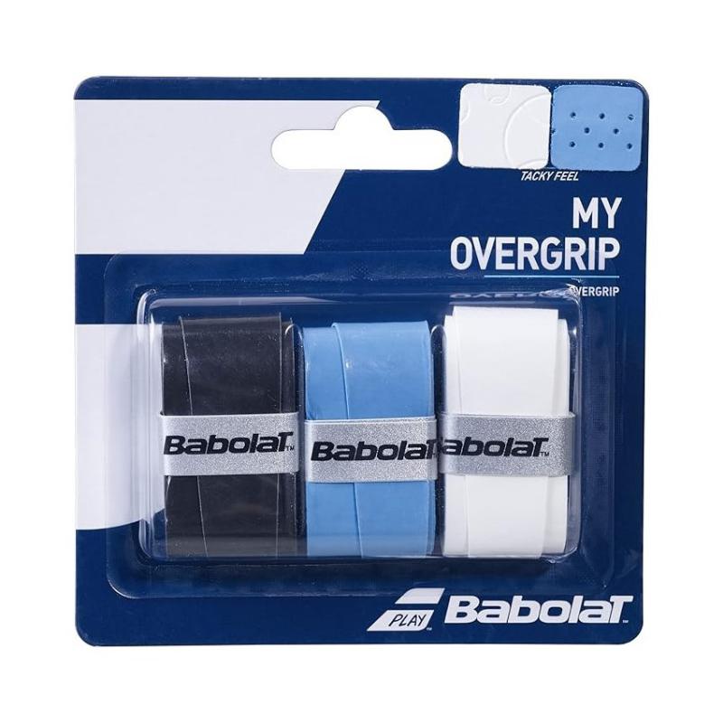 Babolat Pack 3 Overgrip Blanco-Negro-Azul