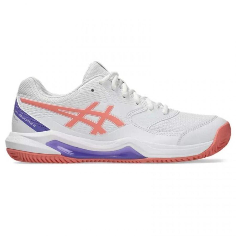 Asics Dedicate 8 Padel White Guava