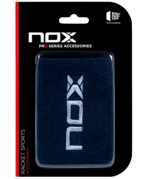 Nox Muñequera 2 Unidades Azul- Logo en blanco