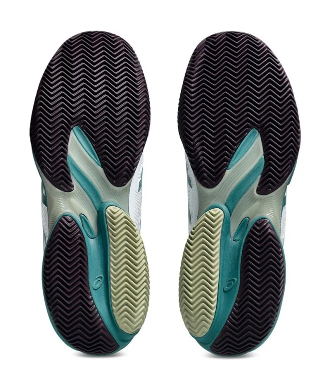 Zapatillas de Tenis Asics Court Ff 3 Clay Hombre Blanco/Foggy Teal - Imagen 2