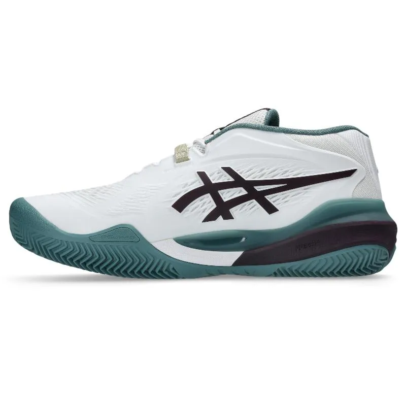 Zapatillas de Padel Asics Gel Resolution X Clay Blanco Granate Oscuro - Imagen 3