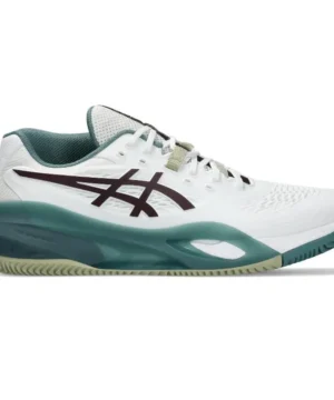 Zapatillas de Padel Asics Gel Resolution X Clay Blanco Granate Oscuro