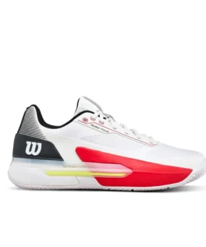 Zapatillas de Padel Wilson Rush Tour 5 Clay Blanco Negro Rojo
