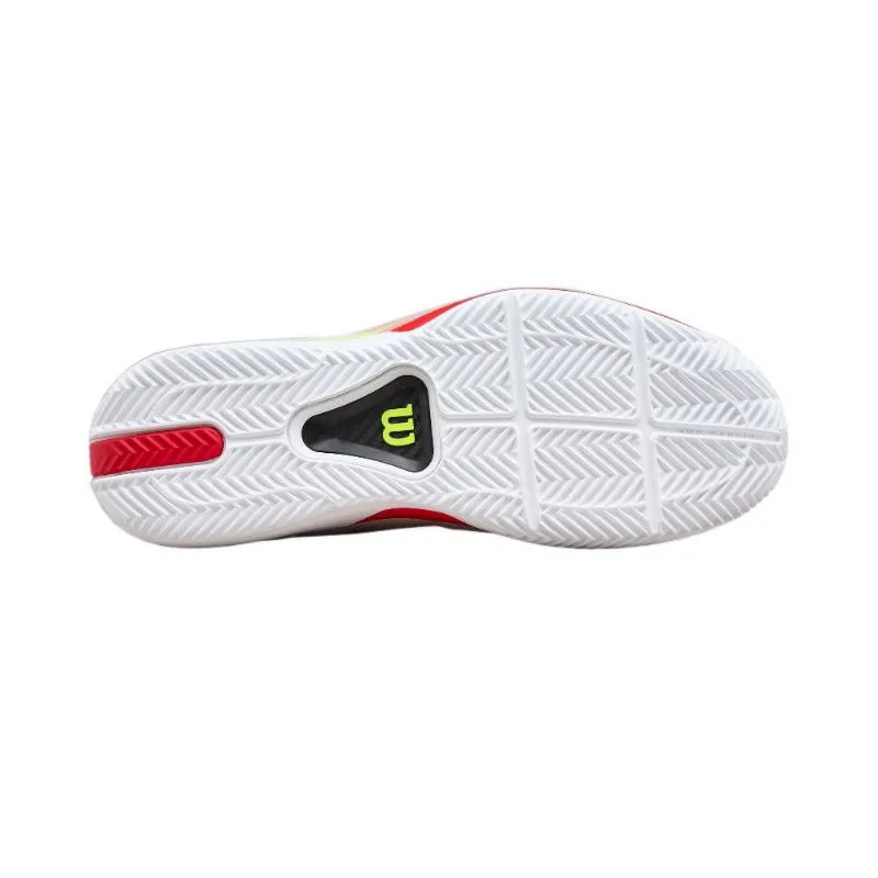Zapatillas de Padel Wilson Rush Tour 5 Clay Blanco Negro Rojo - Imagen 4