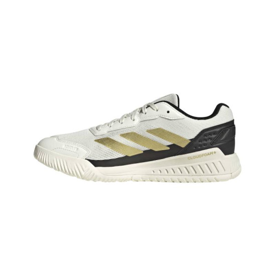 Zapatillas de Padel Adidas Courtquick Padel Blanco Oro Negro - Imagen 3
