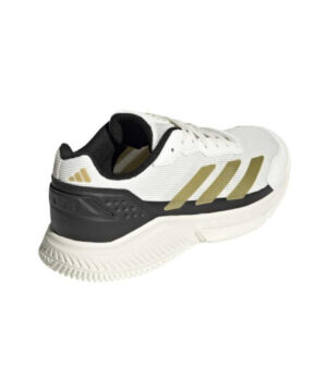 Zapatillas de Padel Adidas Courtquick Padel Blanco Oro Negro - Imagen 2
