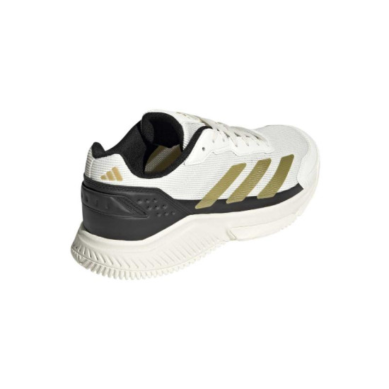 Zapatillas de Padel Adidas Courtquick Padel Blanco Oro Negro - Imagen 2